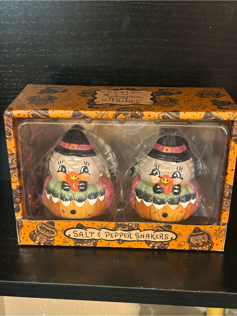 Halloween Pumpkin Couple Salt & Pepper Shakers - Multi-Color by Unknown Brand